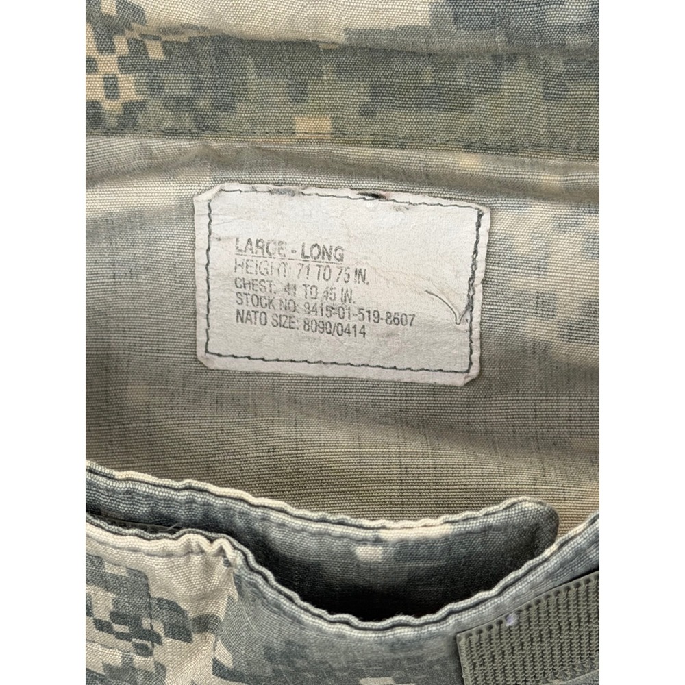 UNICOR Army Combat Uniform ACU Coat Digital Camo UCP Ripstop Large Long Jacket - Picture 2 of 8